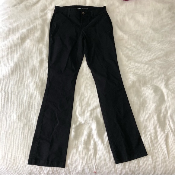 BLACK BOOT CUT PANTS - Picture 1 of 5